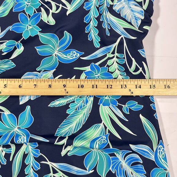 Lands' End‎ Swimsuit Womens 16 Long Blue Floral One Piece Tank Underwire Cups - Picture 15 of 16